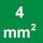 Secção transversal nominal de 4 mm²