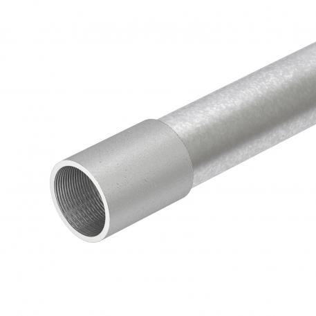 Tubo metálico galvanizado por imersão a quente após maquinação, com rosca 20 | 3000 | 1,5 | M20x1,5